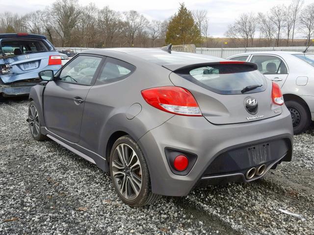 KMHTC6AE7GU271962 - 2016 HYUNDAI VELOSTER T GRAY photo 3