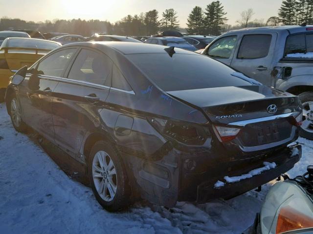 5NPEB4AC2DH513906 - 2013 HYUNDAI SONATA GLS BLACK photo 3