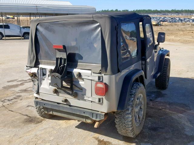 1J4FA29P2YP764190 - 2000 JEEP WRANGLER / GRAY photo 4