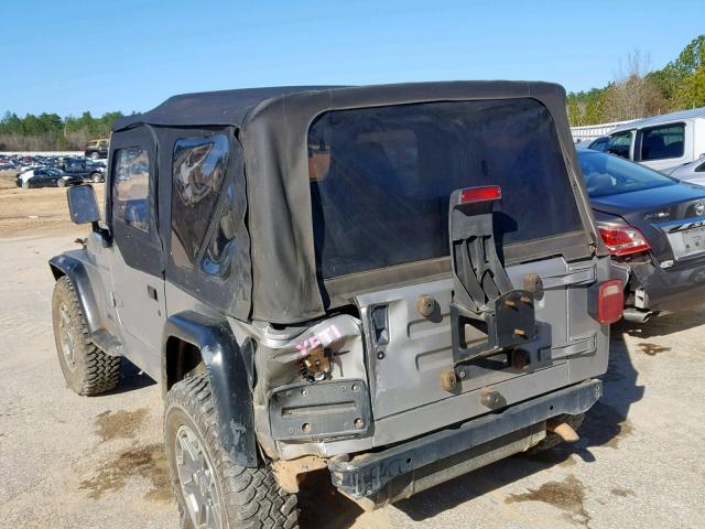 1J4FA29P2YP764190 - 2000 JEEP WRANGLER / GRAY photo 9