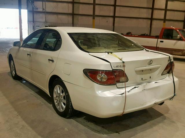 JTHBA30GX45043935 - 2004 LEXUS ES 330 WHITE photo 3