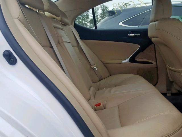 JTHBK262285064478 - 2008 LEXUS IS 250 WHITE photo 6