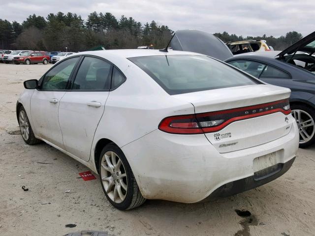 1C3CDFBA3DD170706 - 2013 DODGE DART SXT WHITE photo 3