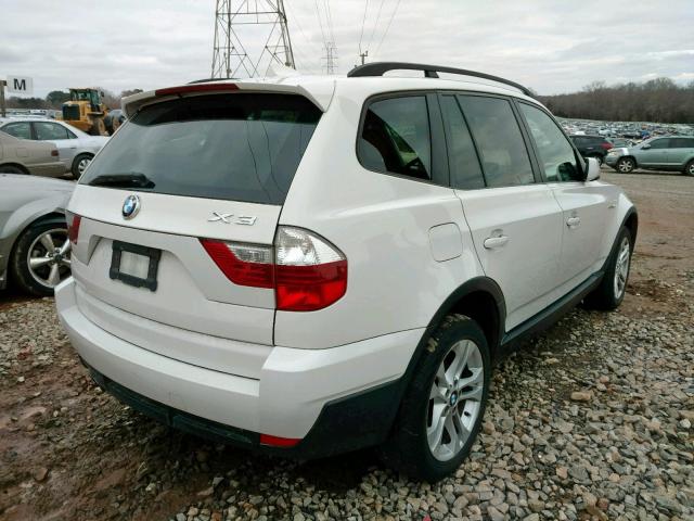 WBXPC93437WJ00693 - 2007 BMW X3 3.0SI WHITE photo 4