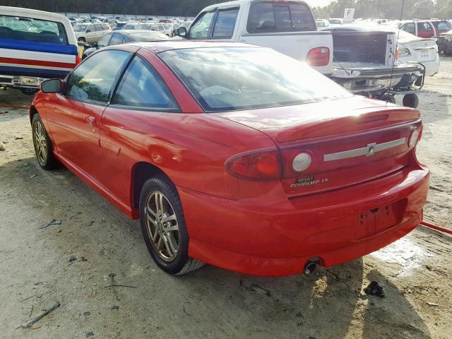 1G1JH12F737348788 - 2003 CHEVROLET CAVALIER L RED photo 3