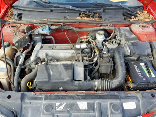 1G1JH12F737348788 - 2003 CHEVROLET CAVALIER L RED photo 7