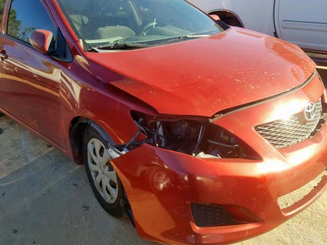 1NXBU40EX9Z069019 - 2009 TOYOTA COROLLA BA RED photo 9