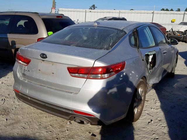 KNAGT4L31G5110651 - 2016 KIA OPTIMA LX SILVER photo 4