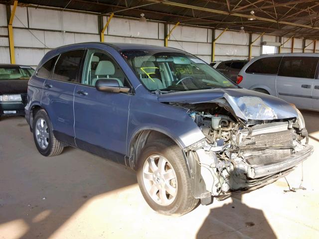 JHLRE38537C049943 - 2007 HONDA CR-V EX BLUE photo 1