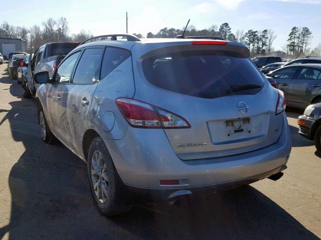 JN8AZ1MUXBW064242 - 2011 NISSAN MURANO S SILVER photo 3