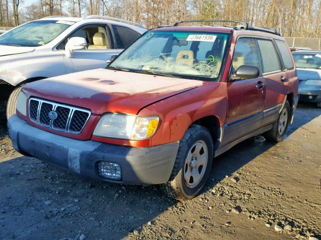 JF1SF63501G727266 - 2001 SUBARU FORESTER L RED photo 2