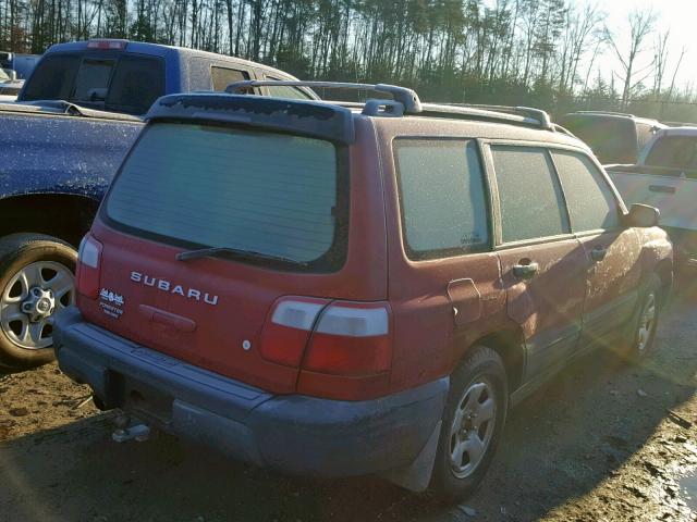 JF1SF63501G727266 - 2001 SUBARU FORESTER L RED photo 4