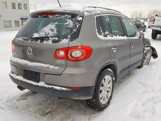 WVGBV7AX2AW505997 - 2010 VOLKSWAGEN TIGUAN SE GRAY photo 4