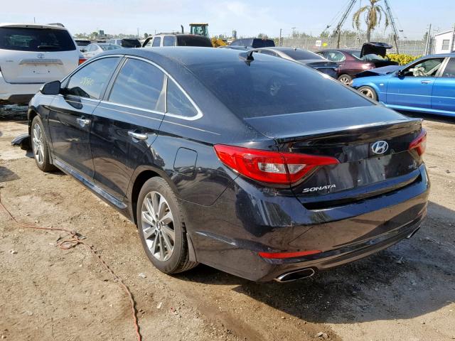 5NPE34AF8HH490435 - 2017 HYUNDAI SONATA SPO BLACK photo 3