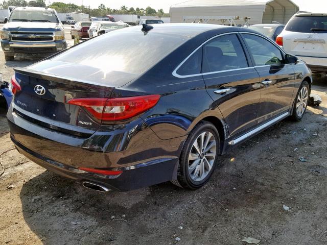 5NPE34AF8HH490435 - 2017 HYUNDAI SONATA SPO BLACK photo 4