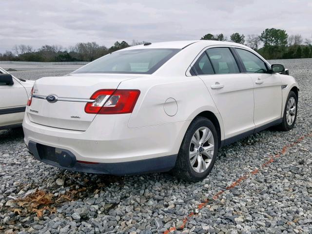 1FAHP2EW1AG101246 - 2010 FORD TAURUS SEL WHITE photo 4