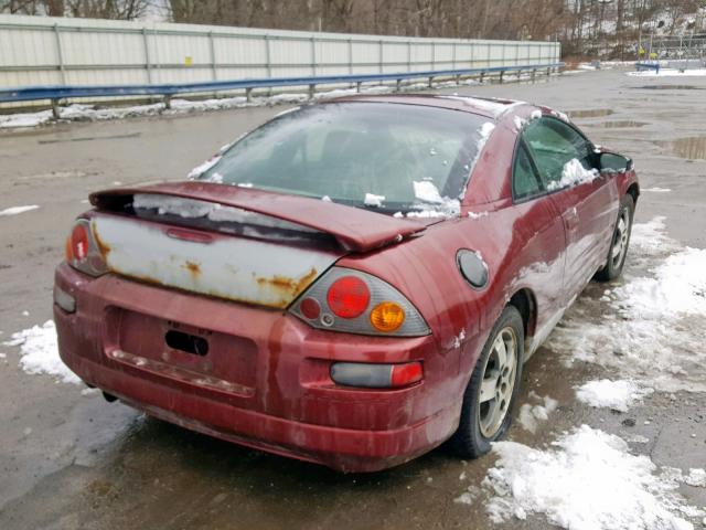 4A3AC44G53E153004 - 2003 MITSUBISHI ECLIPSE GS RED photo 4