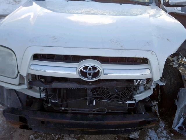 5TDBT48A27S284467 - 2007 TOYOTA SEQUOIA LI WHITE photo 7