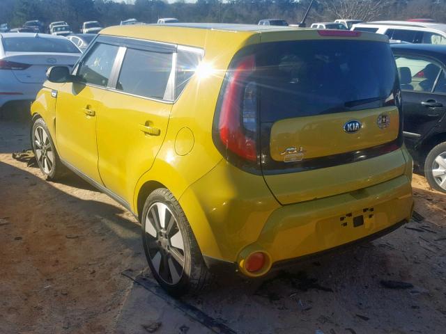 KNDJX3A58F7124237 - 2015 KIA SOUL ! YELLOW photo 3