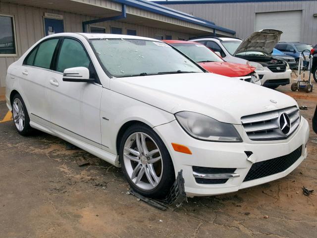 WDDGF4HB9CR196424 - 2012 MERCEDES-BENZ C 250 WHITE photo 1