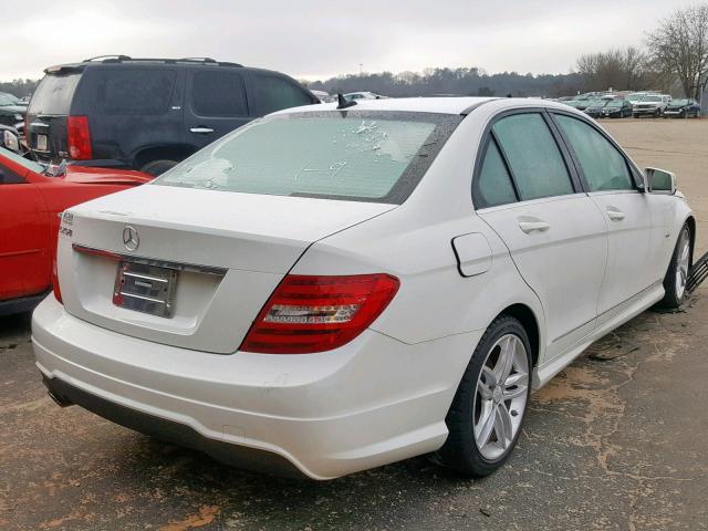 WDDGF4HB9CR196424 - 2012 MERCEDES-BENZ C 250 WHITE photo 4