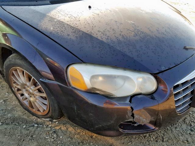 1C3EL46X54N382953 - 2004 CHRYSLER SEBRING LX BROWN photo 9