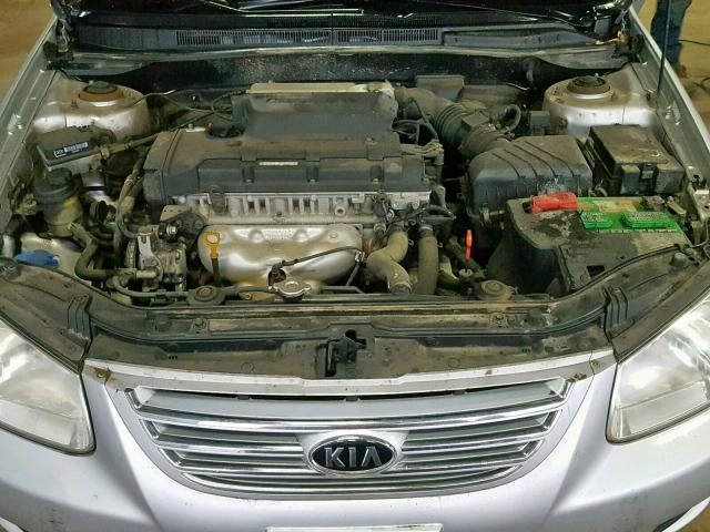 KNAFE121985500001 - 2008 KIA SPECTRA EX SILVER photo 7