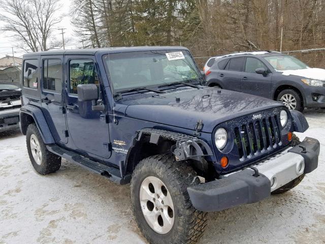 1C4BJWEGXDL524114 - 2013 JEEP WRANGLER U BLUE photo 1