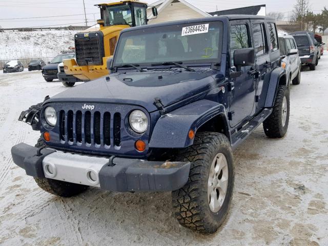 1C4BJWEGXDL524114 - 2013 JEEP WRANGLER U BLUE photo 2