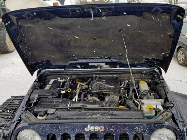 1C4BJWEGXDL524114 - 2013 JEEP WRANGLER U BLUE photo 7