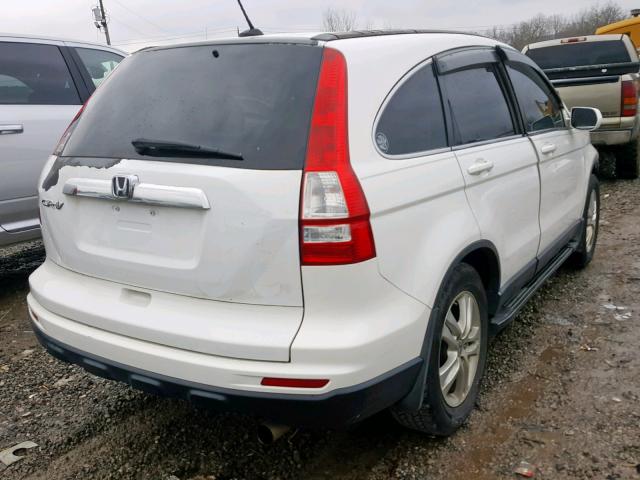 5J6RE3H76BL008269 - 2011 HONDA CR-V EXL WHITE photo 4