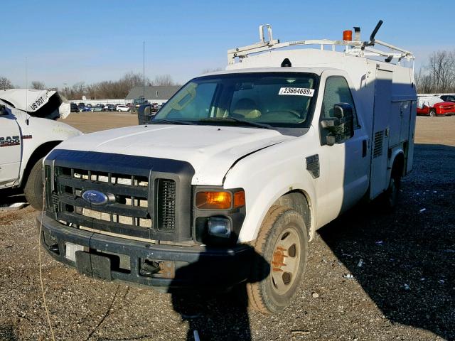 1FDWF30578EE37557 - 2008 FORD F350 SRW S WHITE photo 2