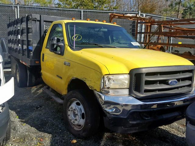 1FDAF56F82EC52687 - 2002 FORD F550 SUPER YELLOW photo 1