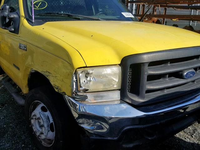 1FDAF56F82EC52687 - 2002 FORD F550 SUPER YELLOW photo 9