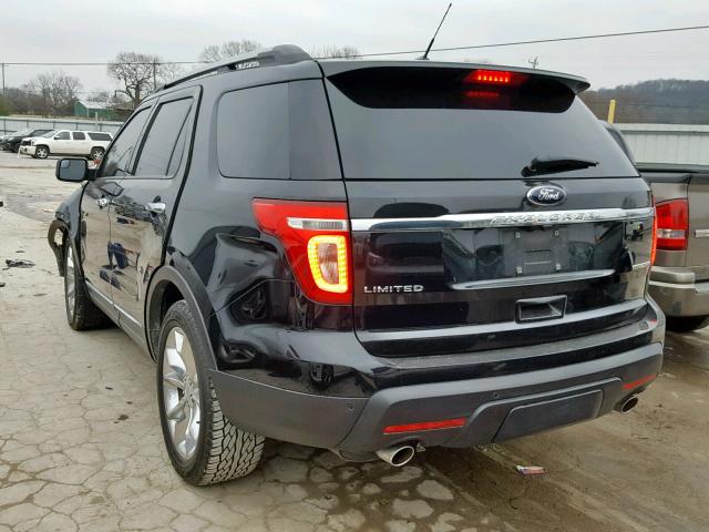 1FM5K7F85DGB31830 - 2013 FORD EXPLORER L BLACK photo 3