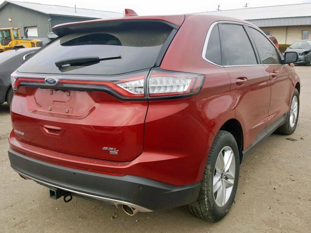 2FMPK4J83GBC40748 - 2016 FORD EDGE SEL RED photo 4