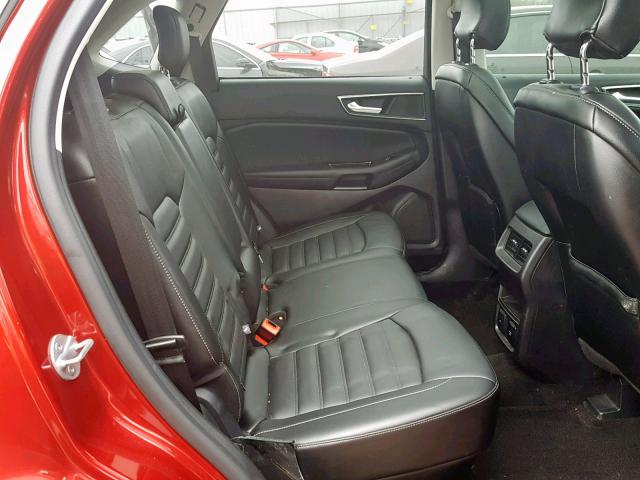 2FMPK4J83GBC40748 - 2016 FORD EDGE SEL RED photo 6