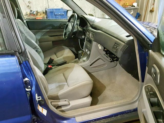 JF1SG63623H757677 - 2003 SUBARU FORESTER 2 BLUE photo 5