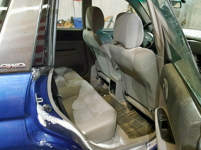 JF1SG63623H757677 - 2003 SUBARU FORESTER 2 BLUE photo 6
