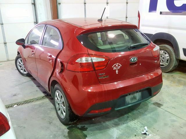 KNADM5A38D6213239 - 2013 KIA RIO LX RED photo 3