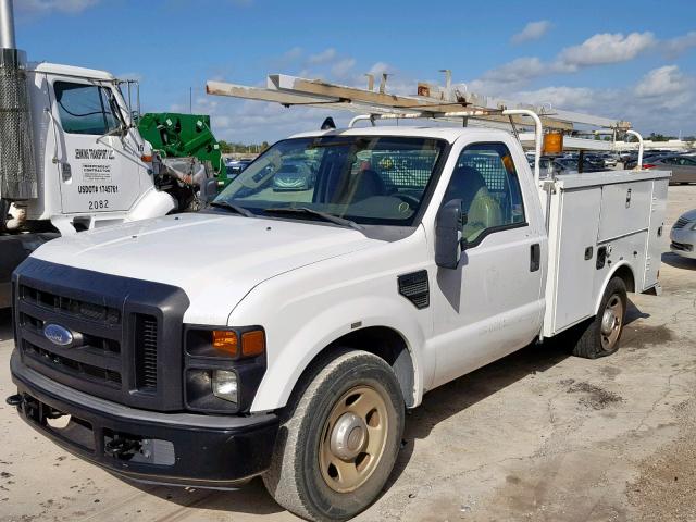 1FDWF30518EC94315 - 2008 FORD F350 SRW S WHITE photo 2