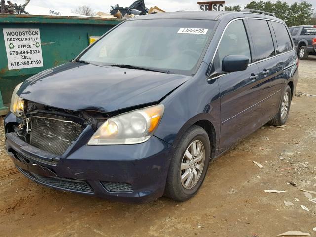 5FNRL384X9B407278 - 2009 HONDA ODYSSEY EX BLUE photo 2