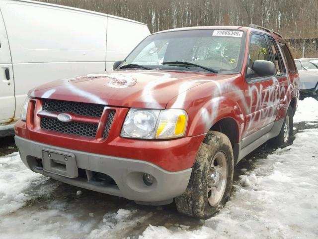 1FMYU70E21UA38976 - 2001 FORD EXPLORER S RED photo 2