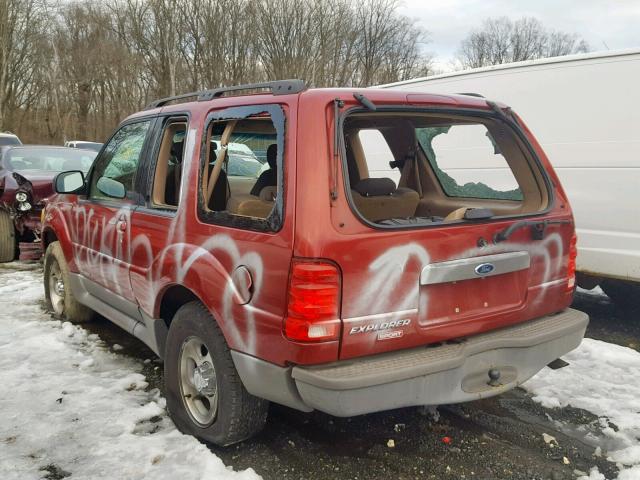 1FMYU70E21UA38976 - 2001 FORD EXPLORER S RED photo 3