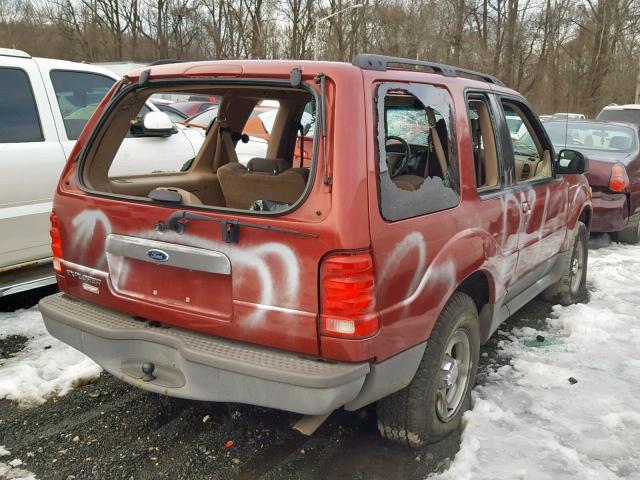 1FMYU70E21UA38976 - 2001 FORD EXPLORER S RED photo 4