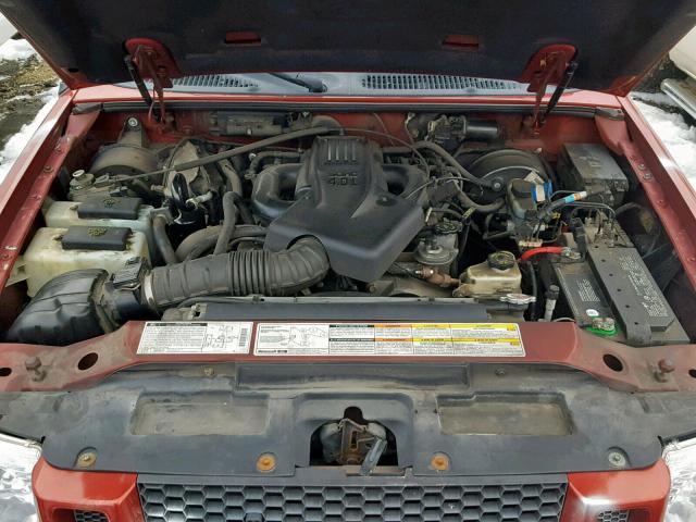 1FMYU70E21UA38976 - 2001 FORD EXPLORER S RED photo 7