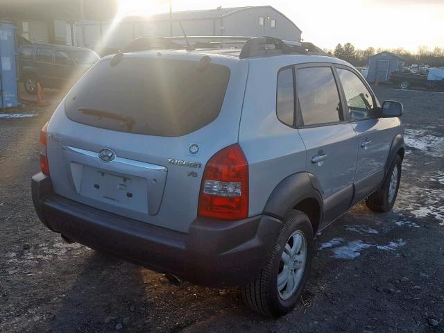 KM8JN12D47U609733 - 2007 HYUNDAI TUCSON SE SILVER photo 4