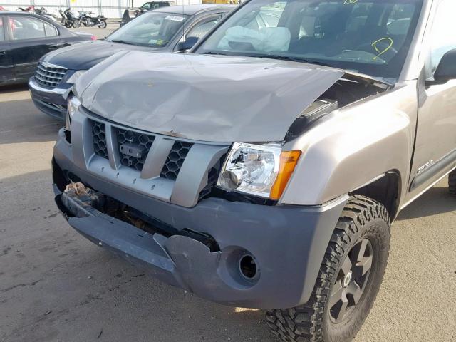 5N1AN08W85C616948 - 2005 NISSAN XTERRA OFF BEIGE photo 9