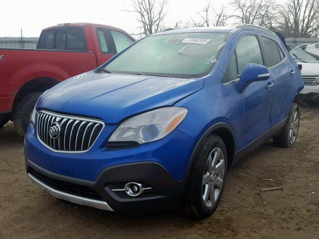 KL4CJGSB3GB630492 - 2016 BUICK ENCORE BLUE photo 2