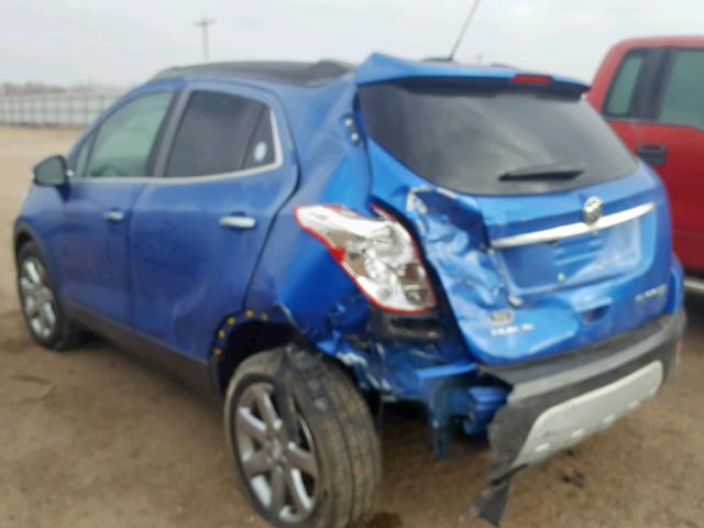 KL4CJGSB3GB630492 - 2016 BUICK ENCORE BLUE photo 3